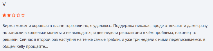 Негативный отзыв о HitBTC 