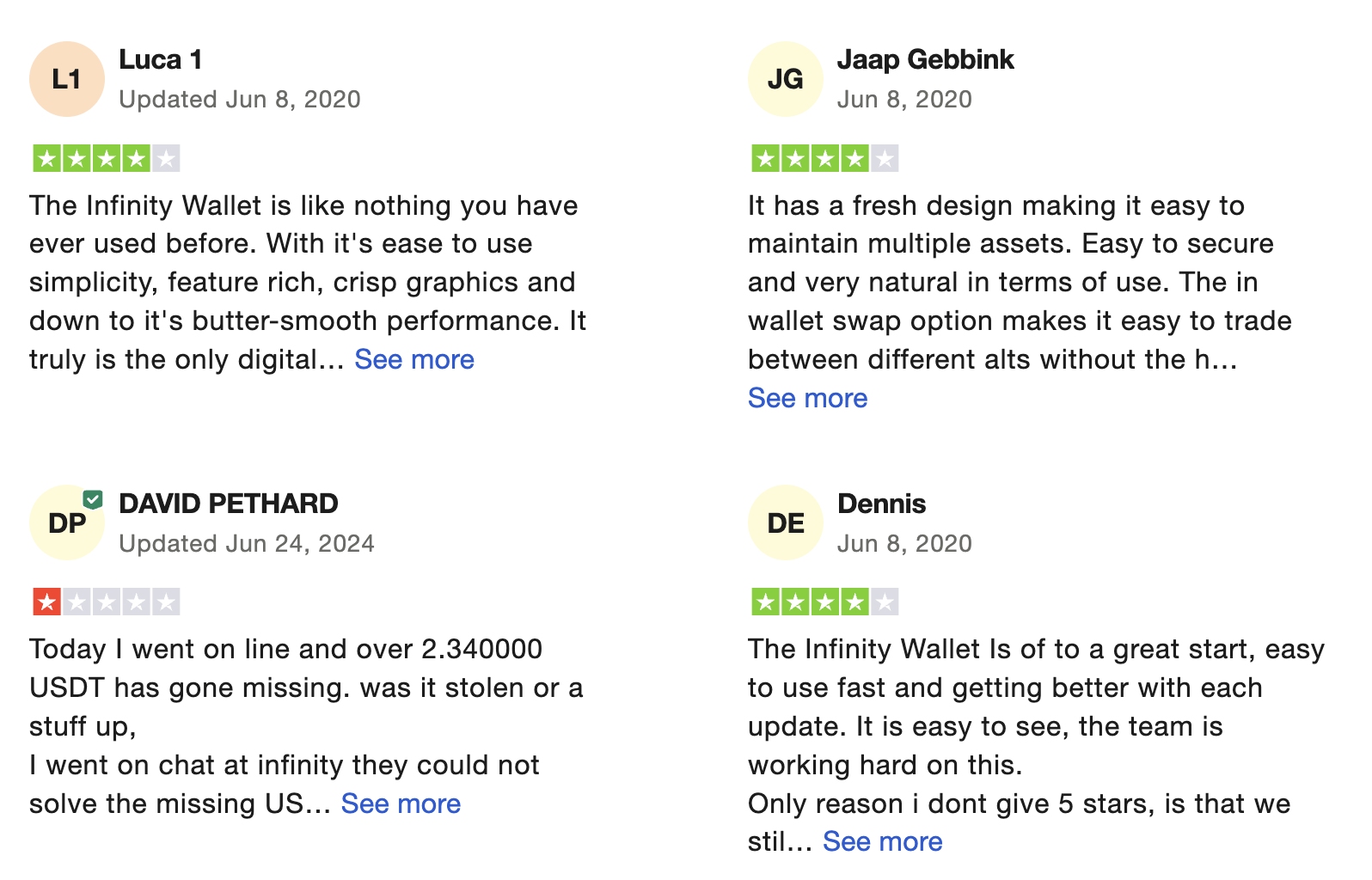 Infinity Wallet отзывы