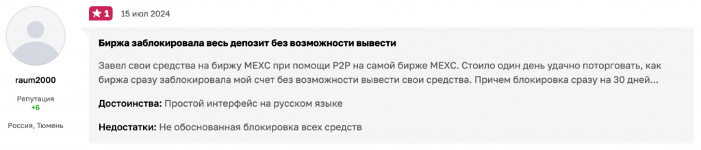 MEXC отзывы людей