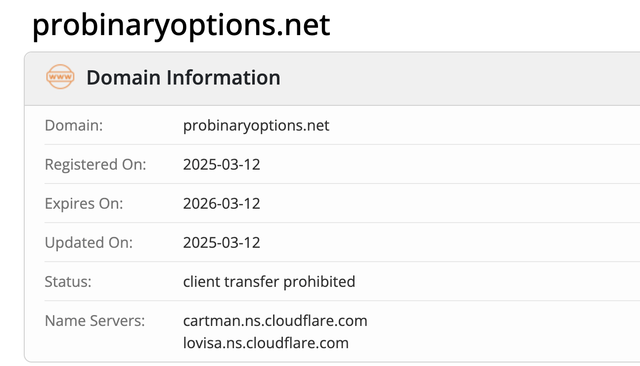 домен Pro Binary Options
