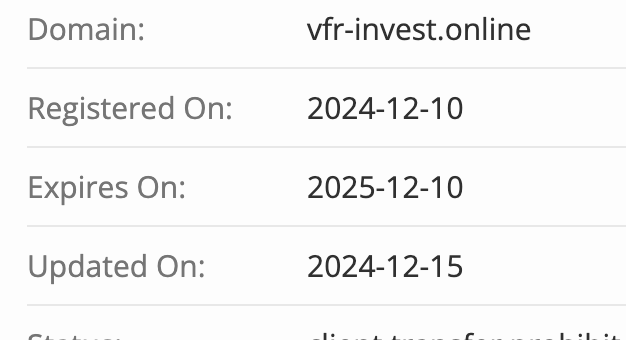 VFR Invest домен