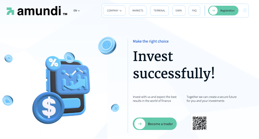 страница сайта Amundi LTD Finance