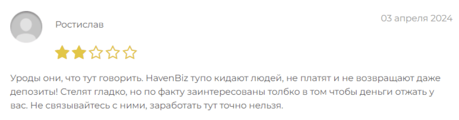 отзыв HavenBiz