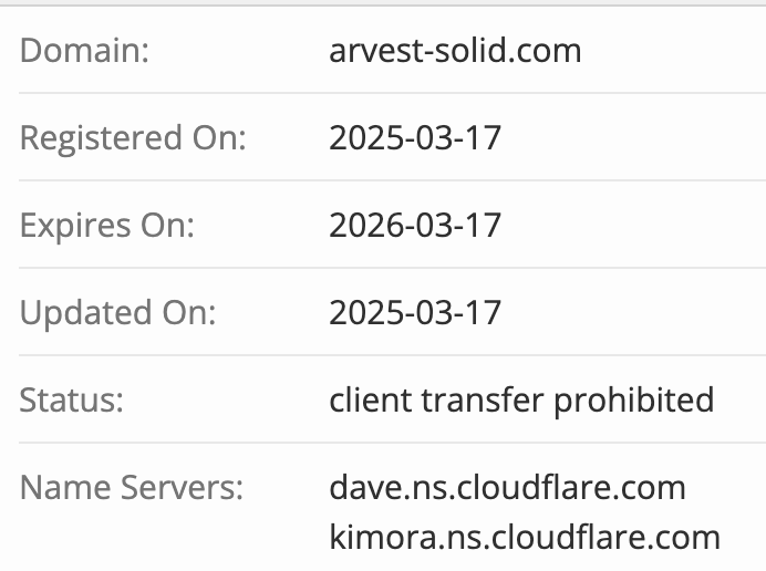 Arvest Solid домен