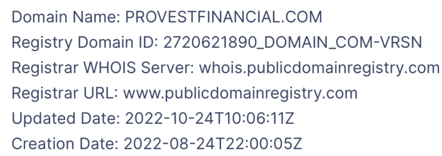 Provest Financial скам