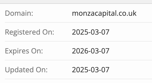 домен Monza Capital Limited
