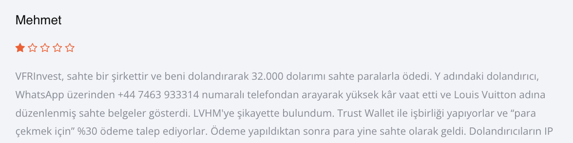VFR Invest отзывы людей