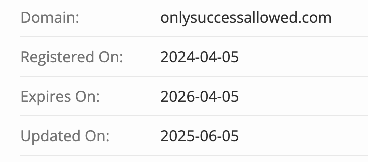 домен OnlySuccessAllowed