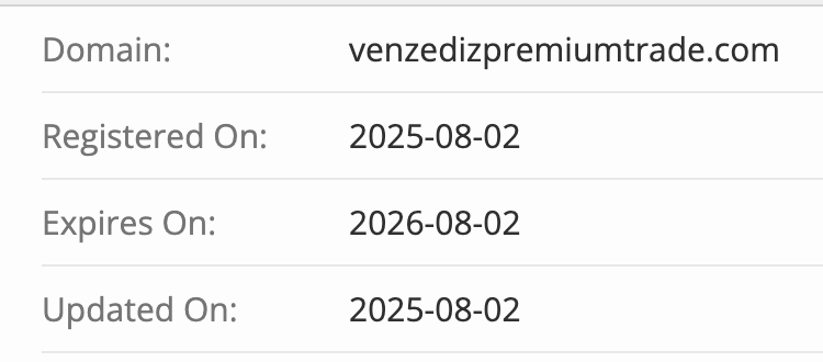 Venzediz Premium Trade домен
