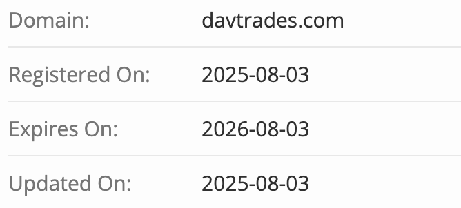 Davtrades LLC домен