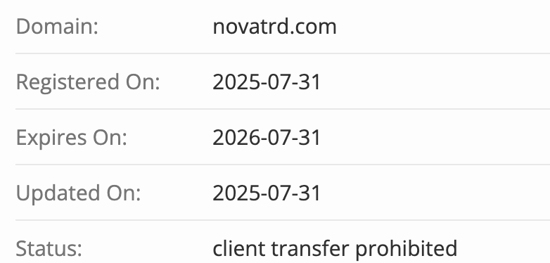 NovaTrade домен