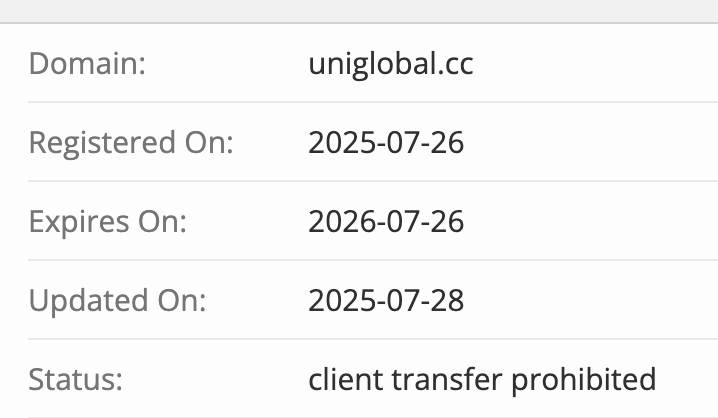 домен UNIFOUND GLOBAL LTD