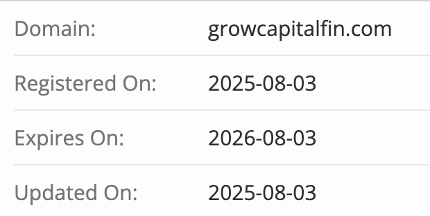 домен Grow Capital Fin