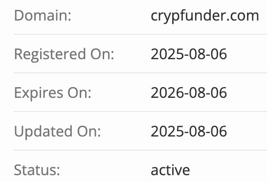 домен Cryp Funder