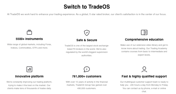 информация о TradeOS