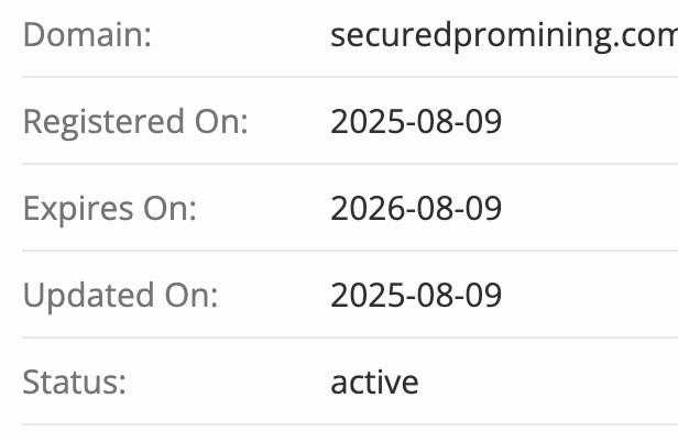 домен SecuredPromining