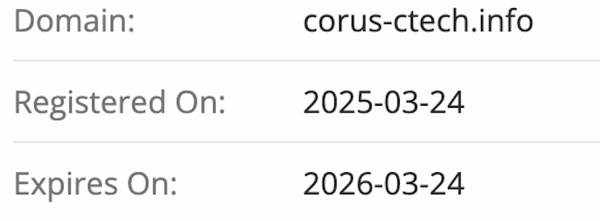 CORUS / Corusctech домен