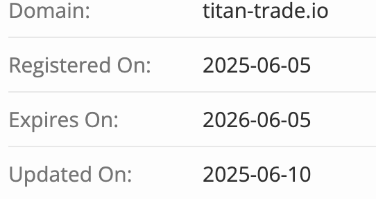 проверка домена Titan Trade