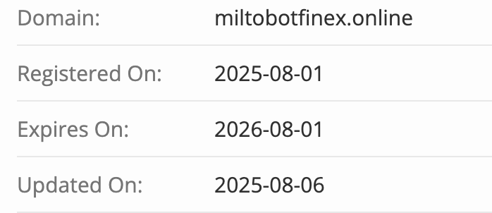 домен Miltobot Finex