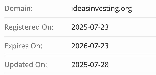 домен INVESTING IDEAS LTD