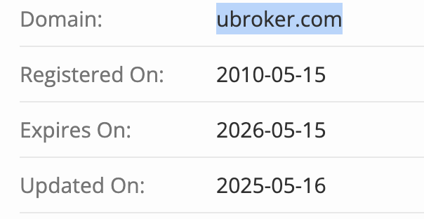UBroker домен