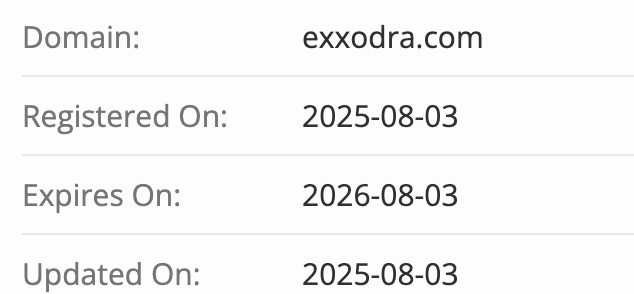 Exxodra домен
