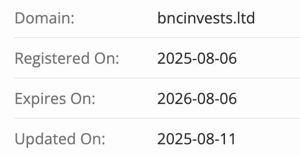 Bncinvest домен