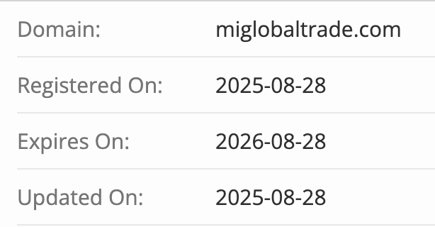 информация о домене Mi Global Trade
