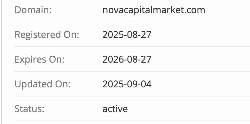 домен Nova Capital Market