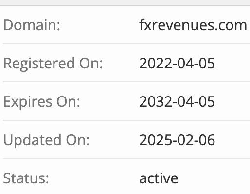 FXRevenues домен
