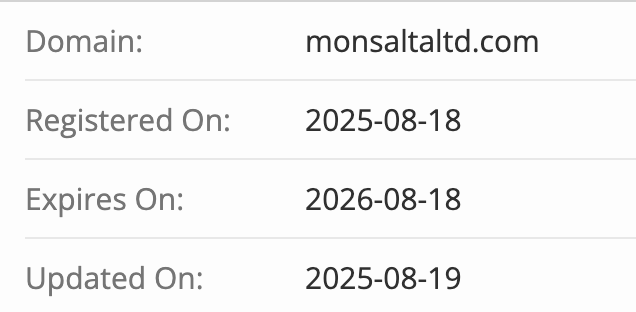 домен Monsalta LTD