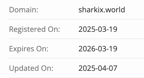 Sharkix домен