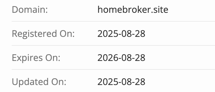 Home Broker домен