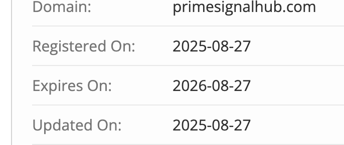 домен Prime Signal Hub