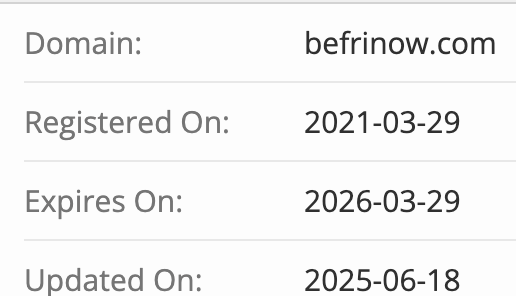 домен Befrinow