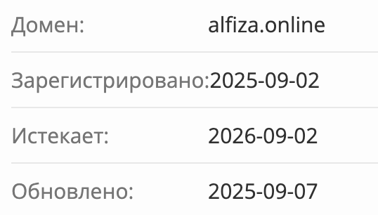 Alfiza домен