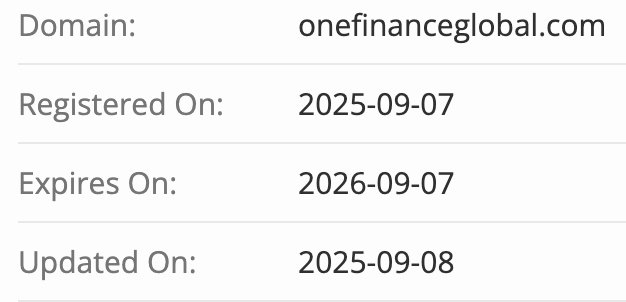 One Finance Global домен