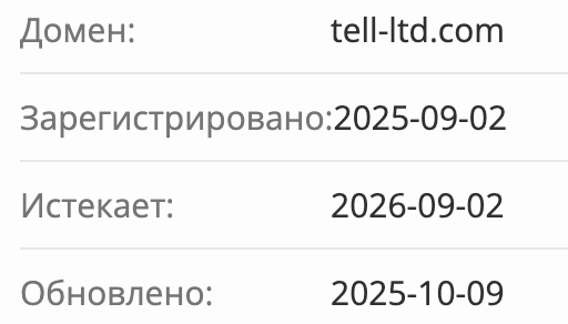 проверка домена Tell LTD