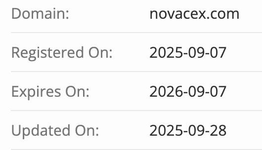 Nova CEX домен