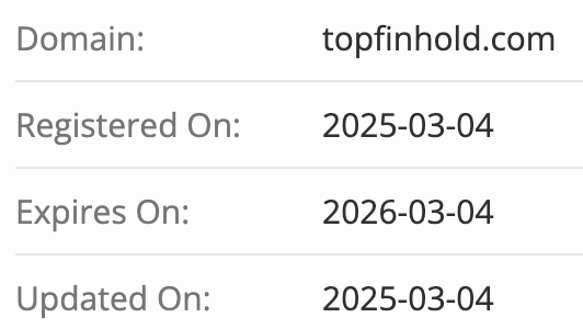 домен Topfin Holding S.A.