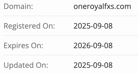 One Royal FX домен