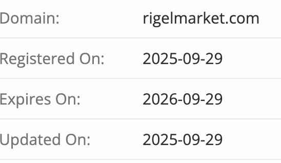 Rigel Markets Ltd домен