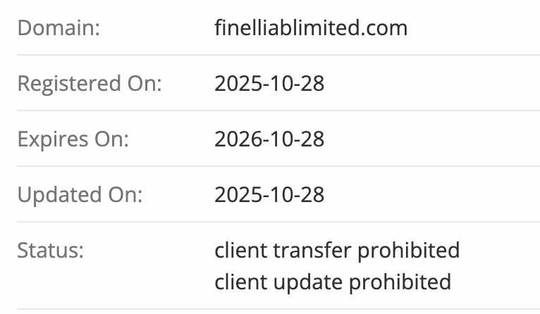 Finelliab Limited домен