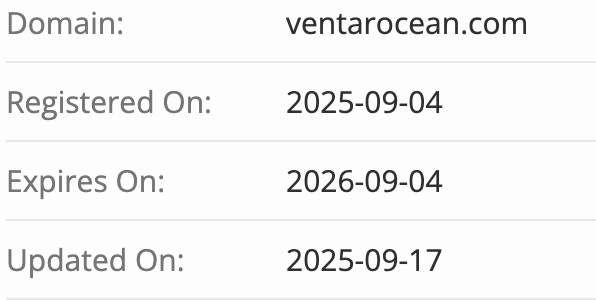 Ventarocean домен