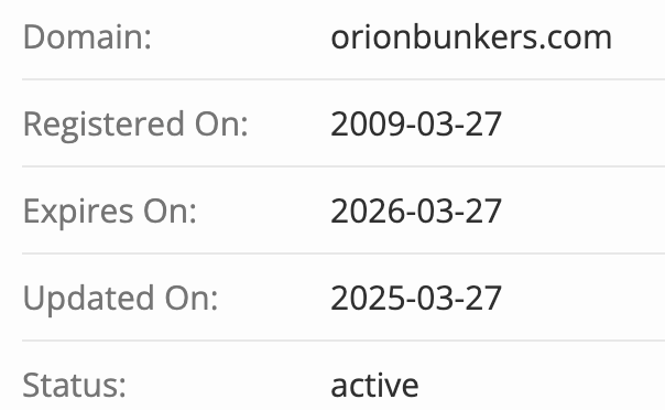 Orion Holdings Limited домен