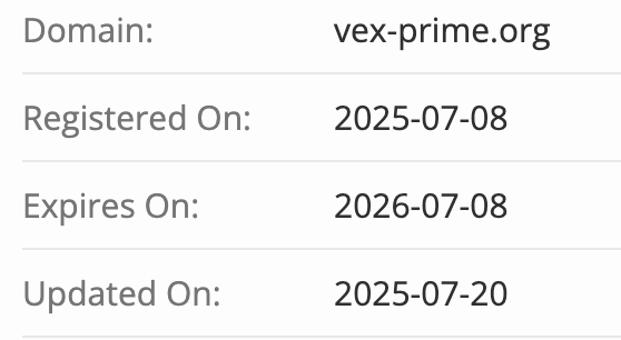 Vex Prime домен