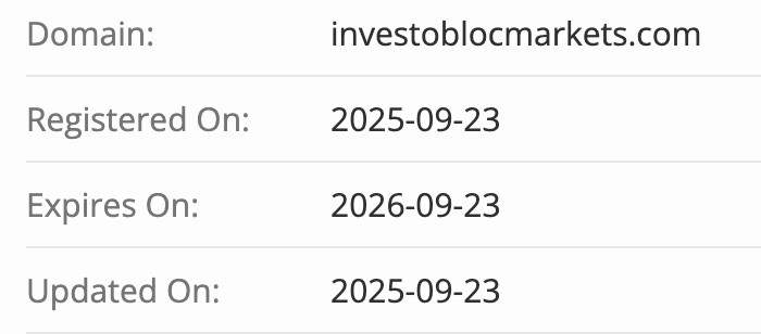 Investobloc Market домен
