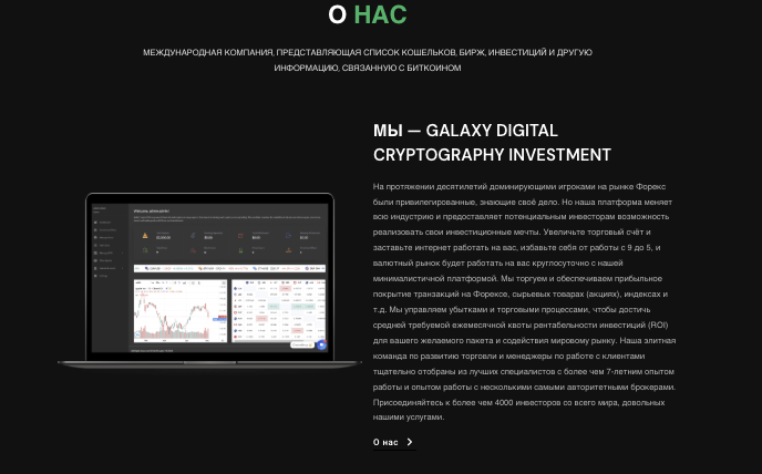 информация о Galaxy Digital Cryptography Investment